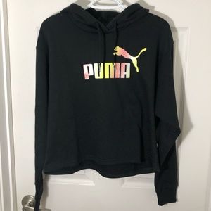 NWT Puma Hoodie with Pink and Yellow Logo